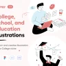 Collegy - College & Education Illustration Set